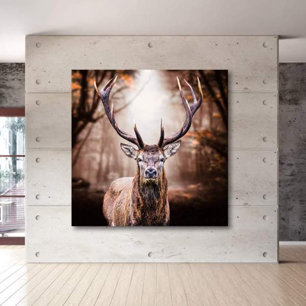 Hirsch Wandbild von Kunstgestalten24