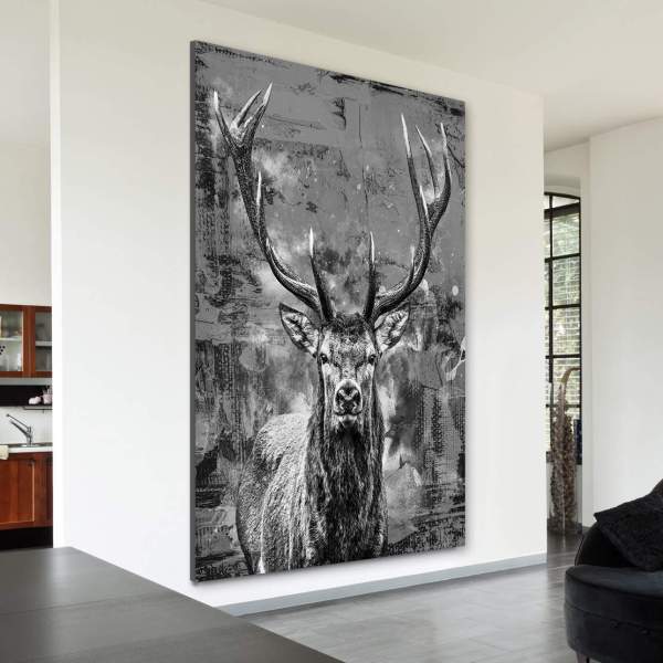 Leinwandbild-Hirsch-Wandbild