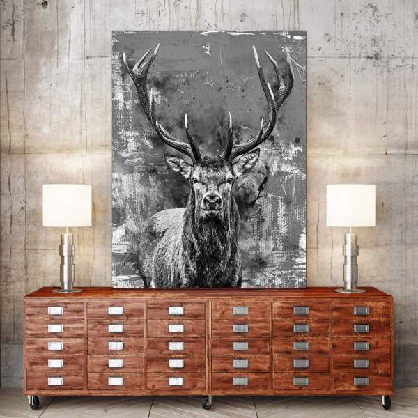 Acrylglas-Hirsch-Wandbild