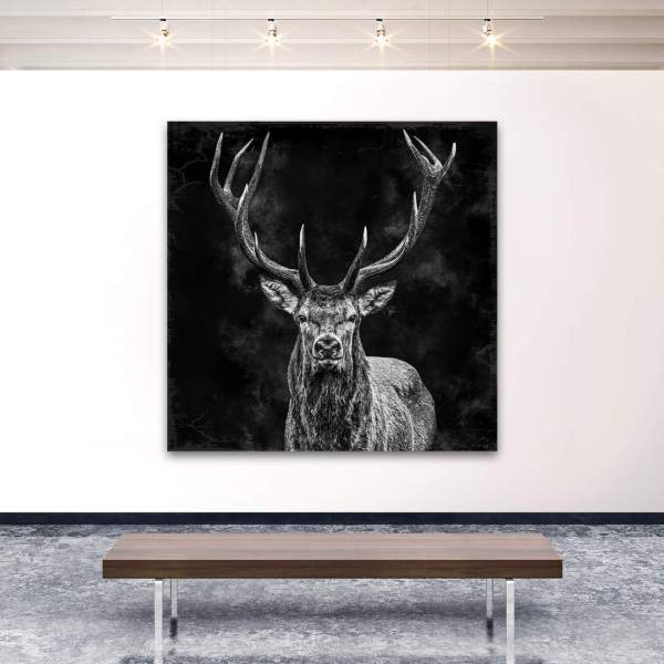 Hirsch Wandbild von Kunstgestalten24