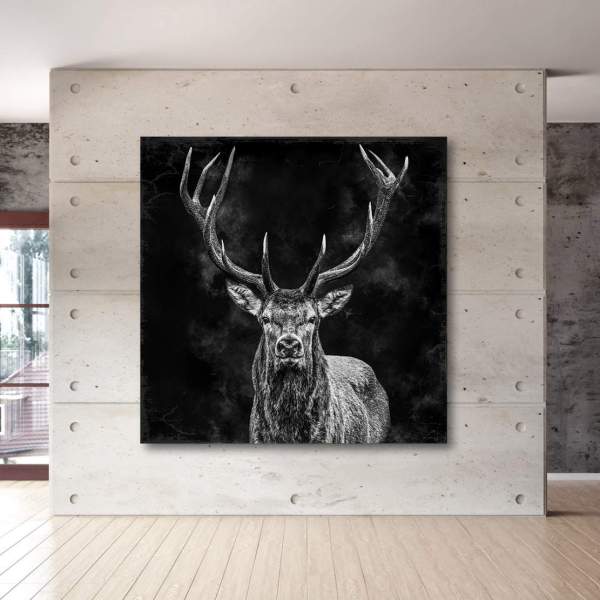 Hirsch Wandbild von Kunstgestalten24