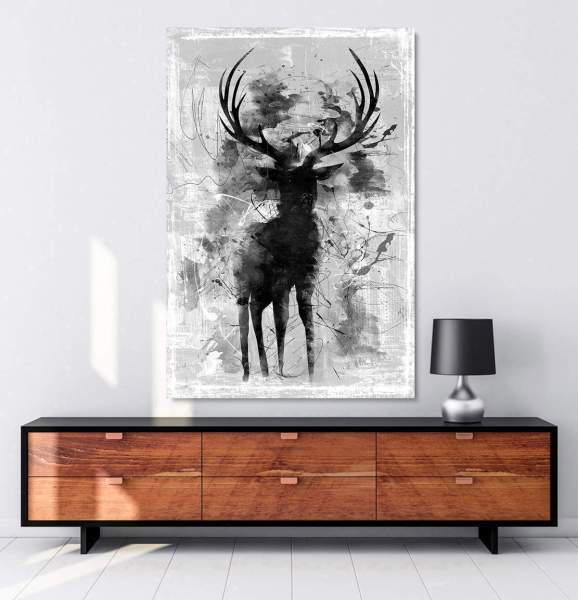 Hirsch-Leinwandbild von Ron Danell