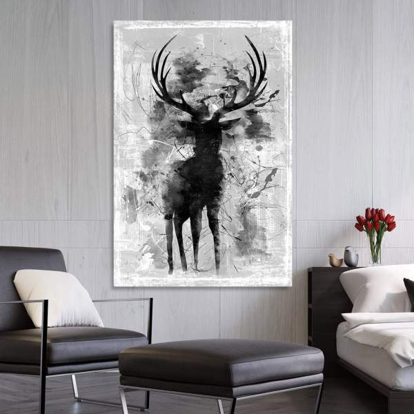 Hirsch-Leinwandbild von Ron Danell