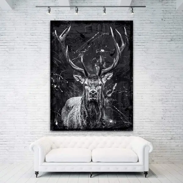 Hirsch-leinwandbild-wandbild von Ron Danell