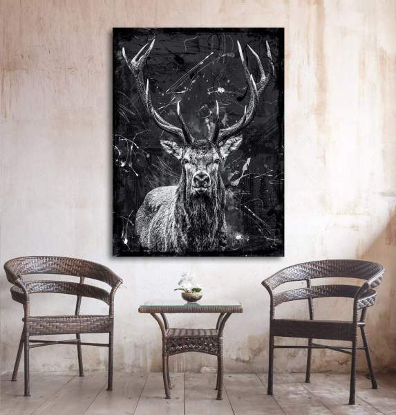 Hirsch-leinwandbild-wandbild von Ron Danell