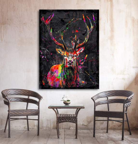 Hirsch-leinwandbild von Ron Danell