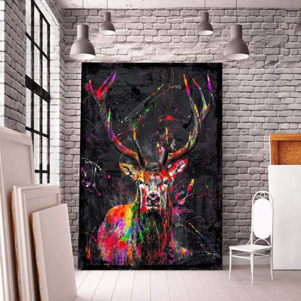 Hirsch-leinwandbild von Ron Danell