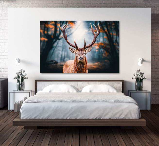 Hirsch-Leinwanddruck