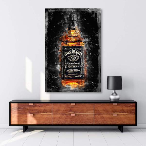 Wandbild Leinwandbild Jack Daniels Wihskey Abstrakt