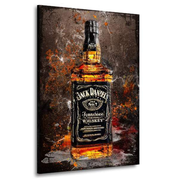 Wandbild Leinwandbild Jack Whiskey Vintage Stil