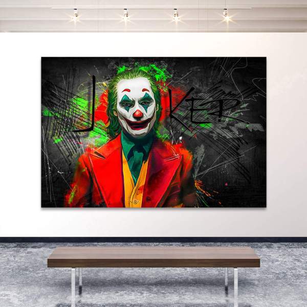 Joker-Leinwandbild-Wandbild von Ron Danell
