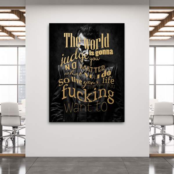 Joker Blattgold Bild von Kunstgestalten24