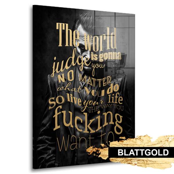 Joker Blattgold Bild von Kunstgestalten24