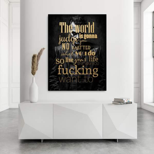 Joker Blattgold Bild von Kunstgestalten24