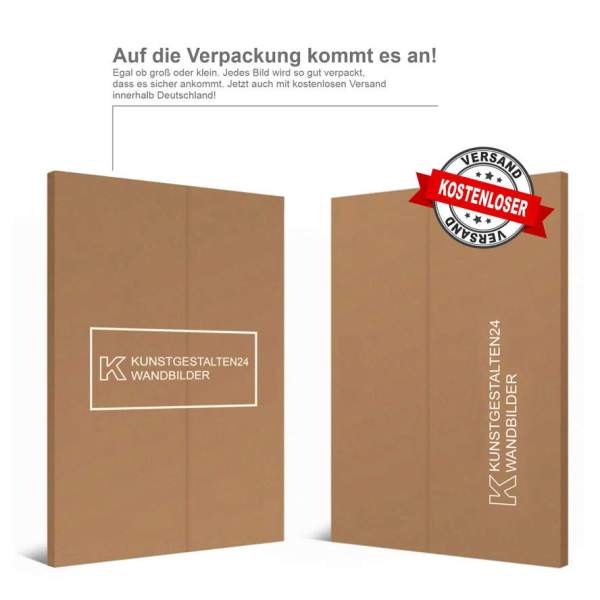 Motivations Leinwandbild Wallstreet Wolf Black Style