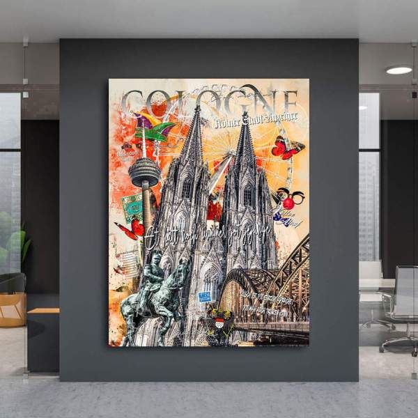Köln Stadt Wandbild Kunstgestalten24