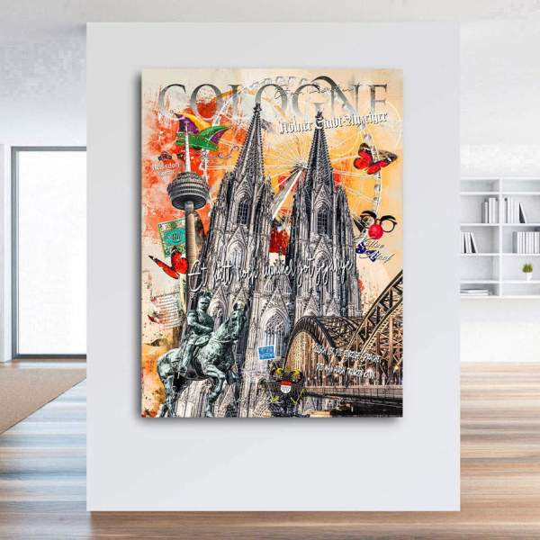 Köln Stadt Wandbild Kunstgestalten24