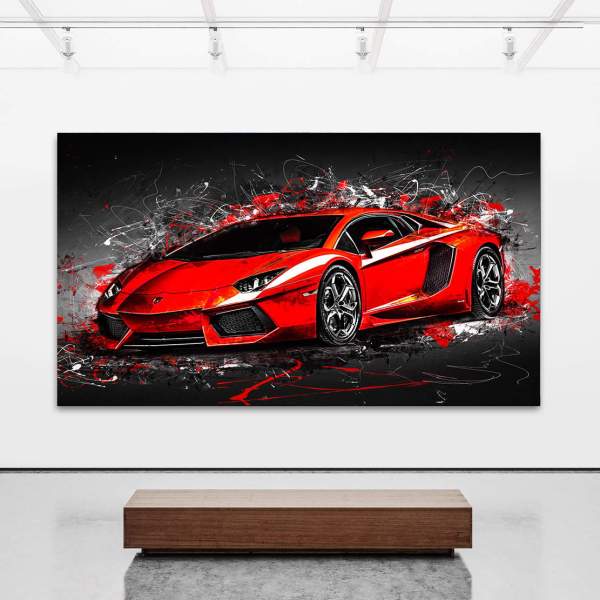 Aventador auf Leinwand von Roland Menzel