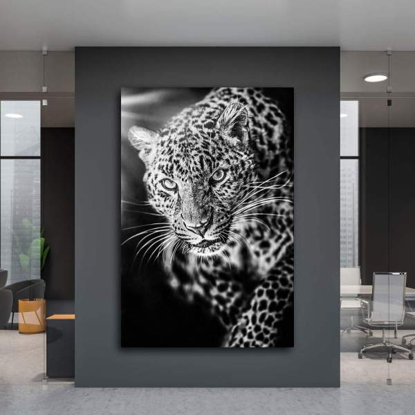Leopard Leinwandbild von Kunstgestalten24