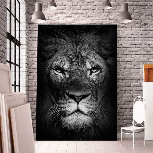 Löwe-Leinwandbild-Poster