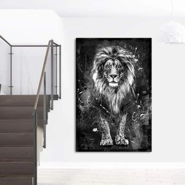 Löwe-Leinwandbild-Poster