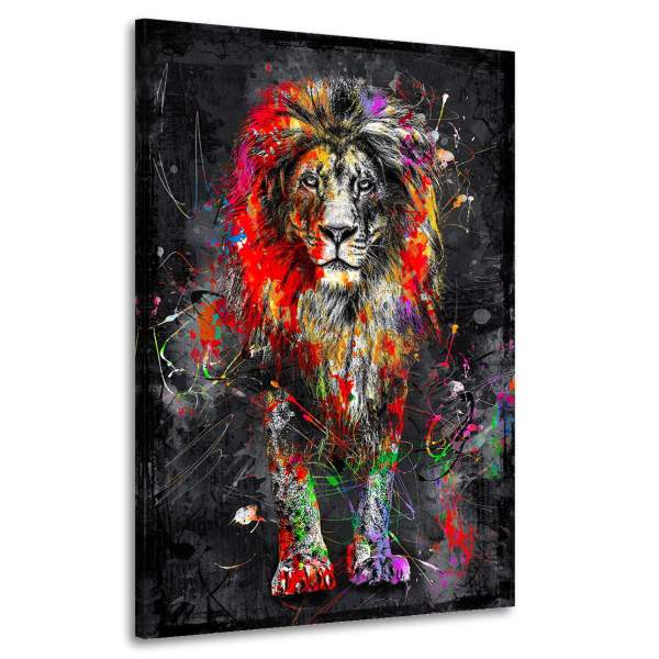 Löwe PopArt Leinwandbild
