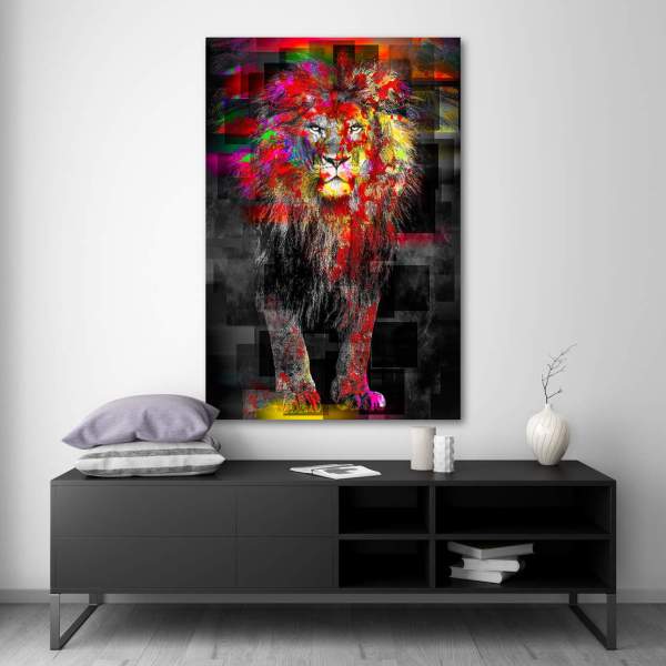 Aludibondbild-Löwe-Poster