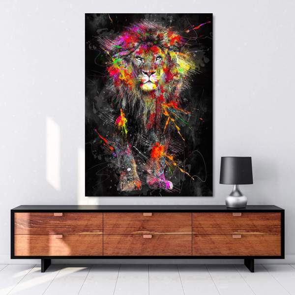 Löwe-Leinwandbild-Wandbilder
