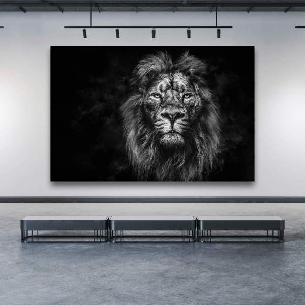 Löwe auf Aluminium Kunstgestalten24.de