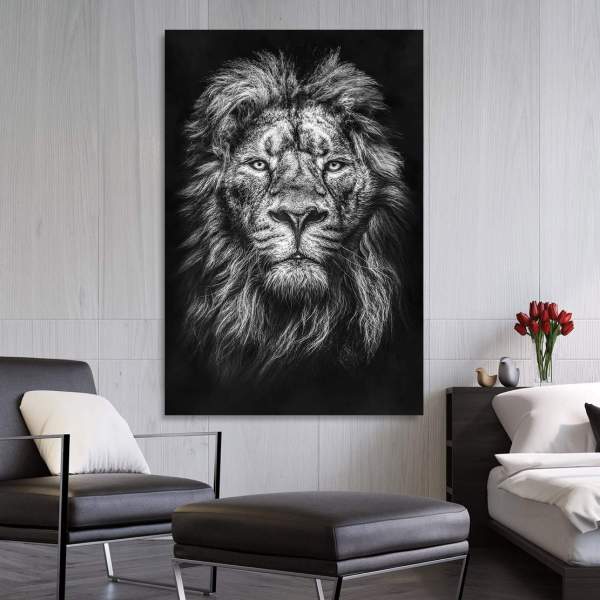 Löwe-Leinwandbild-Poster