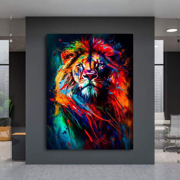 Wandbild Löwe Kunstgestalten24