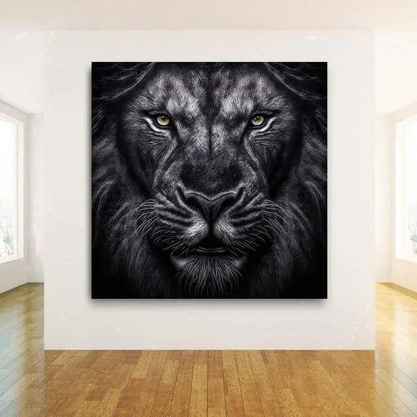 Löwen Wandbild von Kunstgestalten24