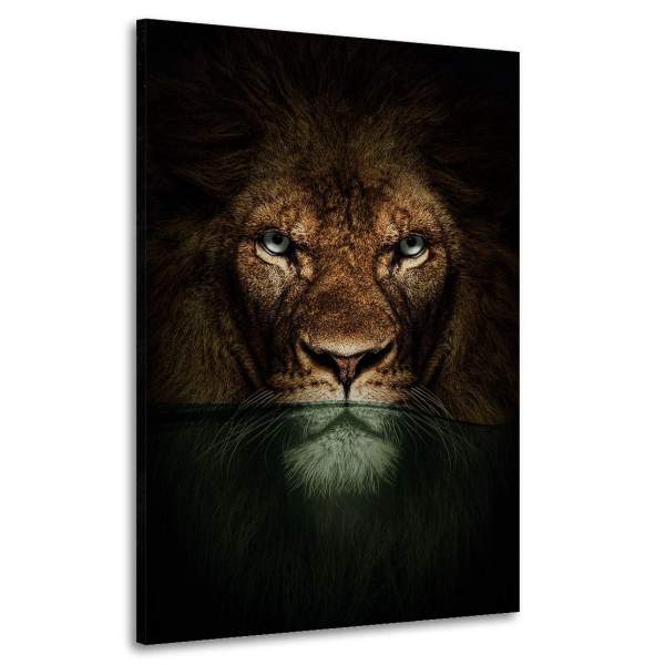 Wandbild Leinwandbild Löwe unter Wasser