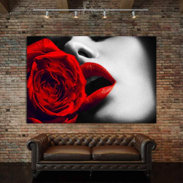 Leinwandbild-Erotik-Lippen