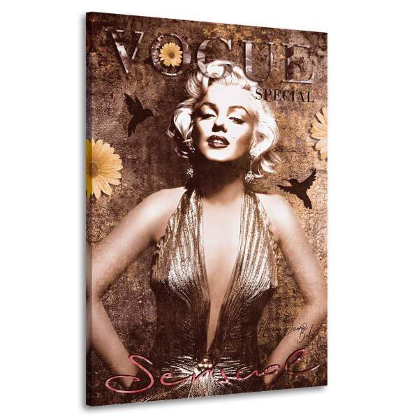 Wandbild Leinwandbild Marilyn Monroe Vogue Retro