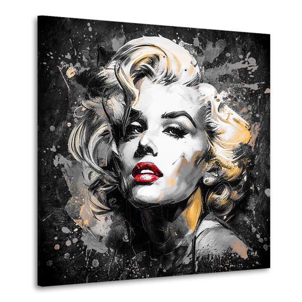 Leinwandbild Marilyn Monroe Abstrakt Black Style