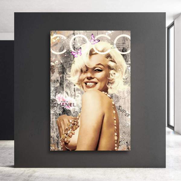Wandbild Leinwandbild Marilyn Monroe Coco Retro
