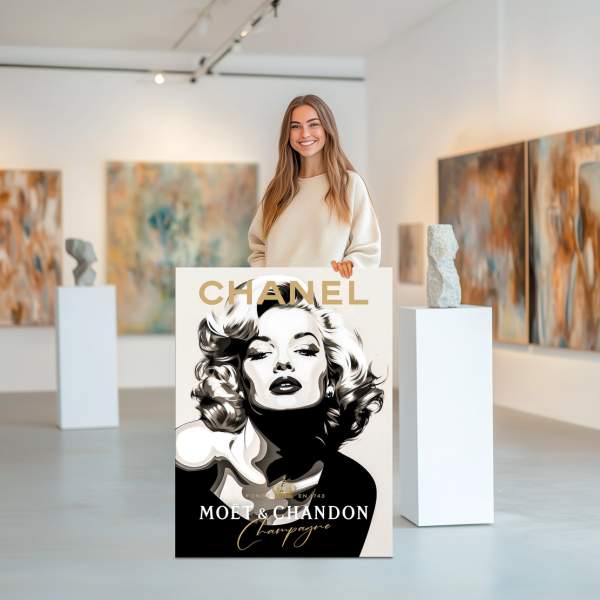 Lifestyle Wandbild Monroe Champagner