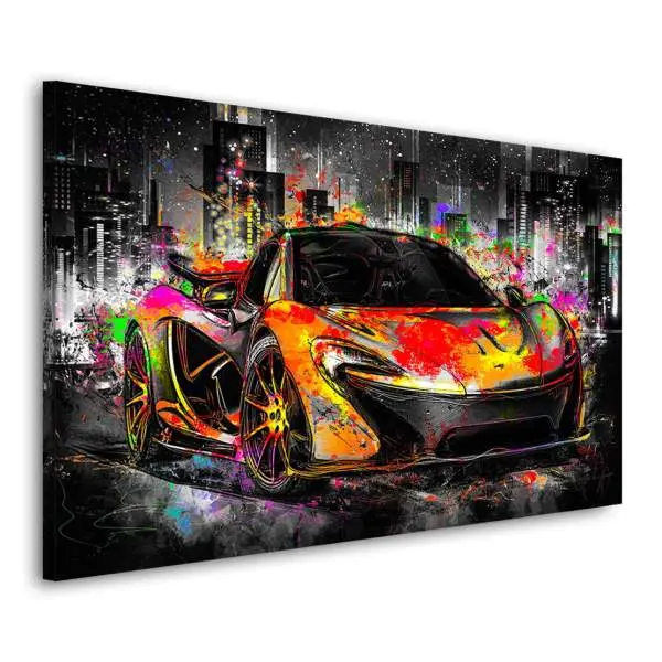Auto Leinwandbild McLaren Pop Art Style