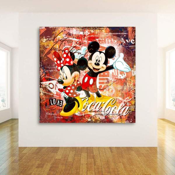 Mickey u. Minnie Leinwandbild