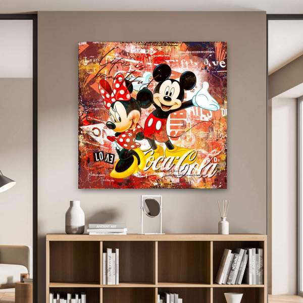 Mickey u. Minnie Leinwandbild