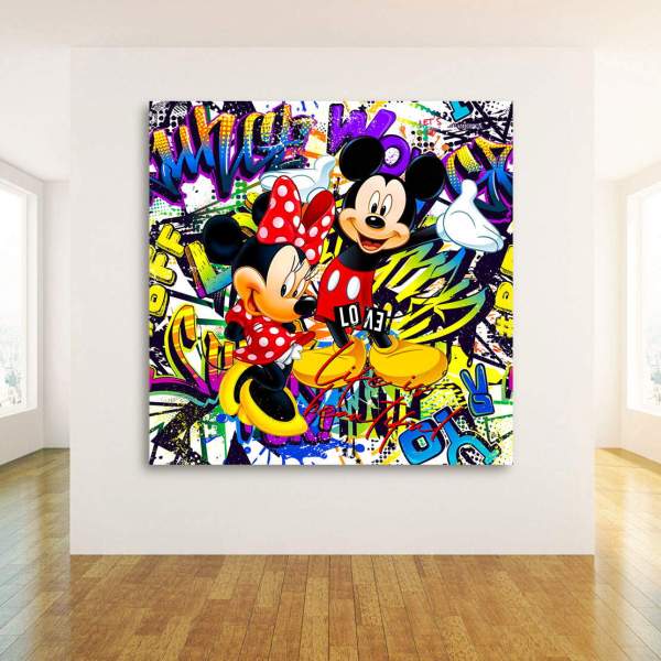 Mickey u. Minnie Leinwandbild