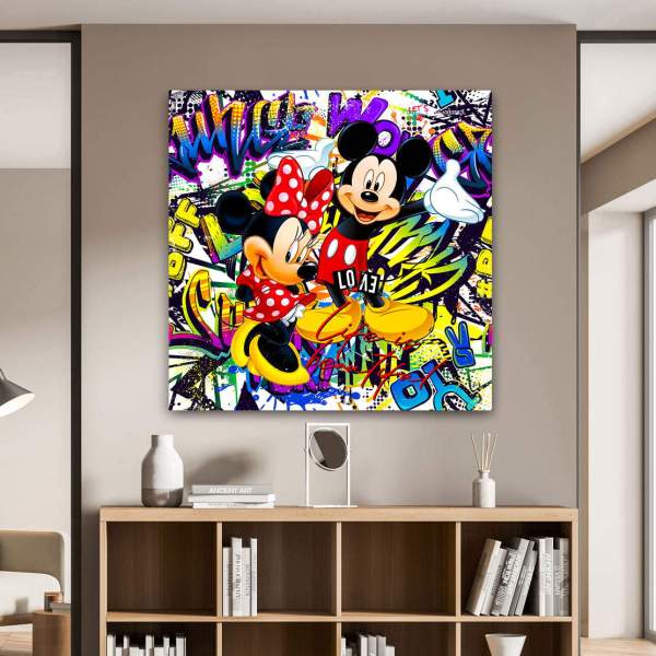 Mickey u. Minnie Leinwandbild