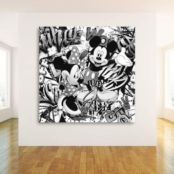 Mickey u. Minnie Leinwandbild