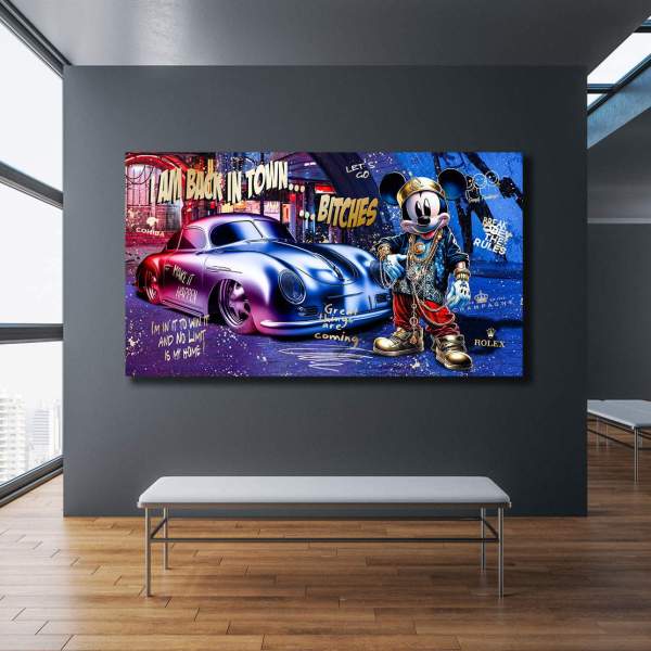 Micky Maus Wandbild von Kunstgestalten24