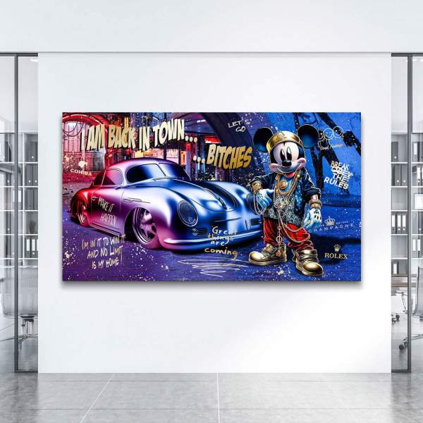 Micky Maus Wandbild von Kunstgestalten24