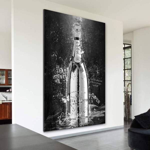 Champagner Aluminium Wandbild