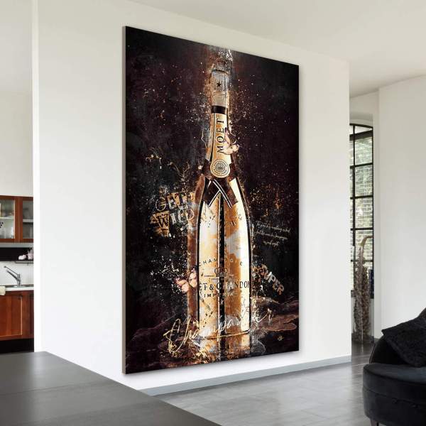 Champagner Wandbild