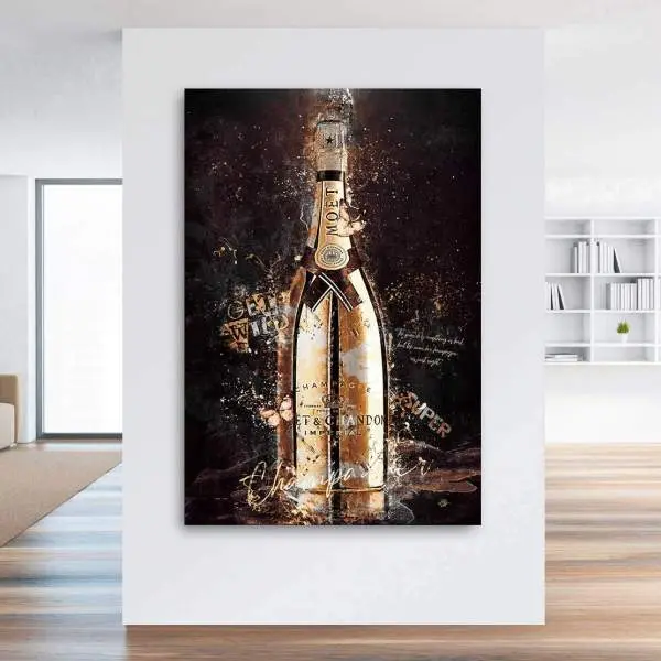 Champagner Wandbild