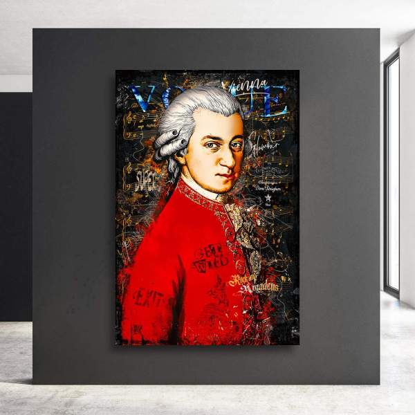 Mozart-Leinwandbild-Acrylglasbild
